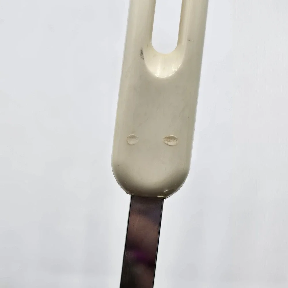 Vintage Bonny USA Slotted Serving Spoon Nylon Plastic Black w/White Handle